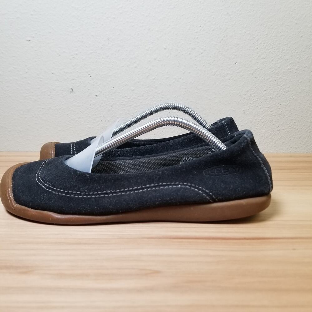 Keen Women's Size 6.5 Sienna Ballet Flats Black Suede Casual Comfort Shoes‎